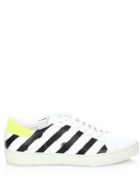 Off-White Diagonal Stripe Low Top Sneakers