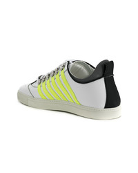 DSQUARED2 Neon Striped Sneakers