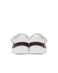 Etro White Stripe Logo Trainer Sneakers