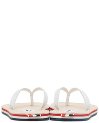 Thom Browne White Leather Sandals