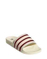 adidas X Espn 79 Adilette Slide Sandal In Cream Whiteblackred At Nordstrom