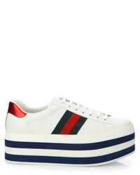 Gucci New Ace Leather Platform Sneakers