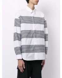 Juun.J Stripe Panelled Cotton Shirt
