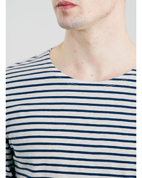 Selected Homme Navy Striped T Shirt