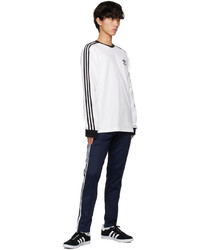 adidas Originals White Adicolor Classics 3 Stripes Long Sleeve T Shirt