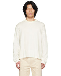 Sunnei White Striped Long Sleeve T Shirt