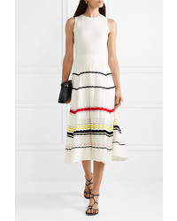 Proenza Schouler Striped Stretch Knit Midi Dress