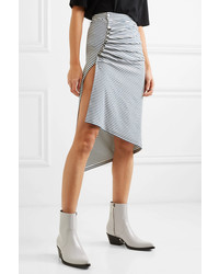 Paco Rabanne Asymmetric Striped Stretch Cotton Jersey Skirt