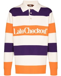 Late Checkout Issa Logo Striped Polo Shirt