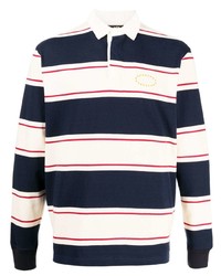 AFB Logo Embroidered Striped Polo Shirt