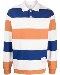 Closed Striped Rugby Polo Shirt