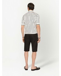 Dolce & Gabbana Dg Patch Striped Polo Shirt