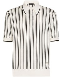 Dolce & Gabbana Dg Patch Striped Polo Shirt