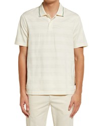 Ted Baker London Irby Short Sleeve Textured Stripe Polo