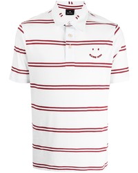 PS Paul Smith Stripe Print Organic Cotton Polo Shirt