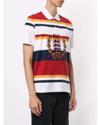 Kent & Curwen Striped Embroidered Logo Polo Shirt