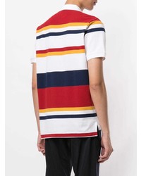 Kent & Curwen Striped Embroidered Logo Polo Shirt