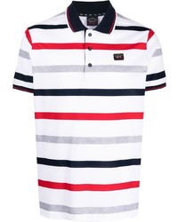 Paul & Shark Striped Short Sleeve Polo Shirt