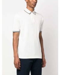 Emporio Armani Striped Trim Cotton Polo Shirt