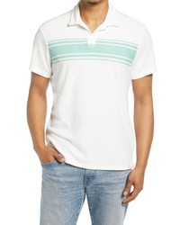 Marine Layer Terry Out Chest Stripe Polo