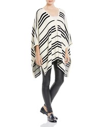 Alice + Olivia Rlyn Striped Open Front Poncho