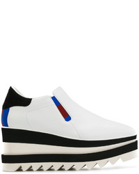 White Horizontal Striped Shoes