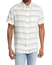 Rails Carson Relaxed Fit Stripe Short Sleeve Button Up Shirt In Dune Stripe At Nordstrom