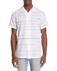 Onia Embroidered Stripe Woven Shirt
