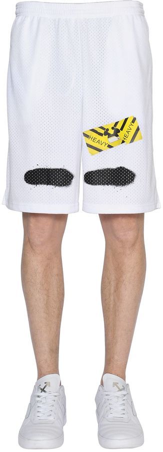 Spray Stripes Mesh Shorts, $255 | LUISAVIAROMA | Lookastic