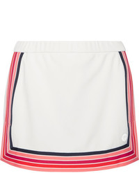 Tory Sport Striped Piqu Skirt White