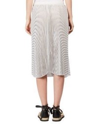 Sacai Striped Pleated Skirt