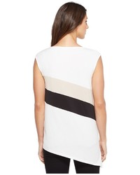 Calvin Klein Sleeveless Angle Bottom Top With Stripe Clothing