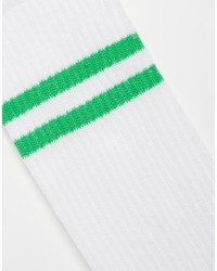 Asos Brand 5 Pack Tube Style Socks With Stripe