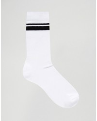 Asos Brand Tube Style Socks With Stripes 5 Pack