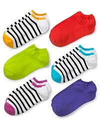 Hue Sport Striped Liner Socks Pack Of 6