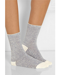 Falke Set Of Two Striped Cotton Blend Socks