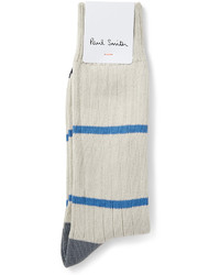 Paul Smith Striped Cotton Blend Socks