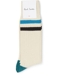 Paul Smith Striped Cotton Blend Socks