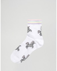 Asos Unicorn Stripe Welt Ankle Socks
