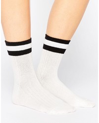 Monki Varsity Stripe Ankle Sock