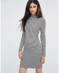 White Horizontal Striped Sweater Dress