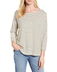 Eileen Fisher Stripe Boxy Sweater