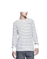 White Horizontal Striped T-shirt
