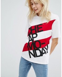 Cheap Monday Block Stripe Logo T Shirt