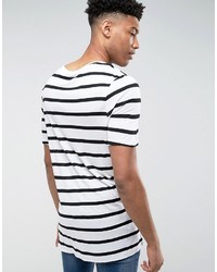 Asos Tall Viscose Jersey Longline Stripe T Shirt