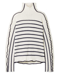 Sies Marjan Harrie Med Striped Ribbed Linen Turtleneck Sweater