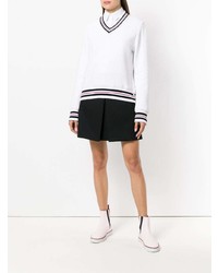 Thom Browne Chunky Knit V Neck Sweater