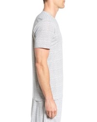 Daniel Buchler Feeder Stripe Pima Cotton Modal V Neck T Shirt