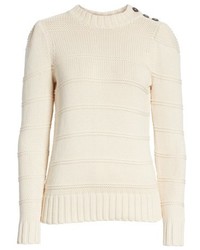 Rebecca Taylor La Vie Stripe Cotton Merino Wool Sweater