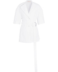 Marni Belted Cotton Jacket White